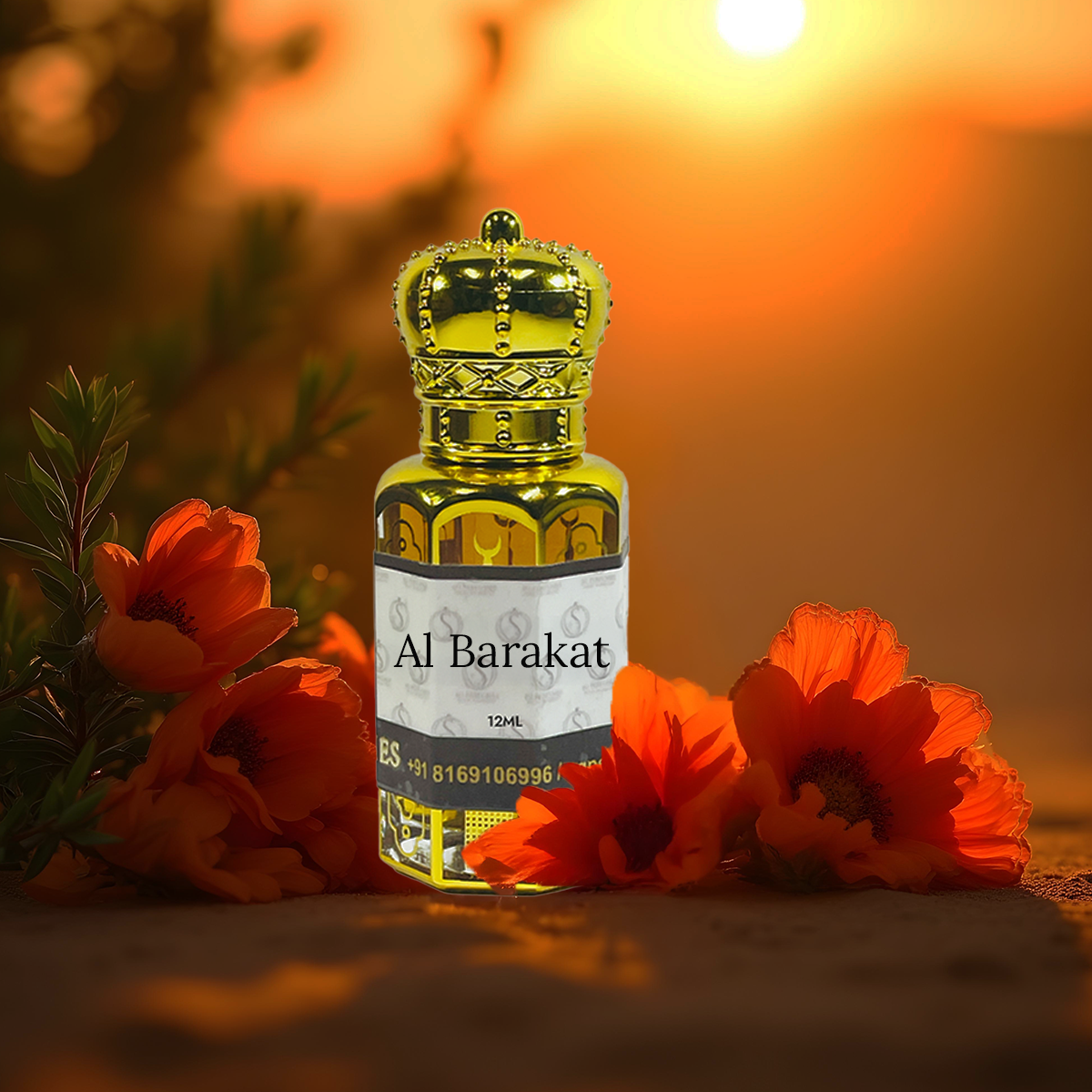 3 pcs Arabic Attar Set Lavanta Oud, Wanderer, Al Barakat 12ml Each