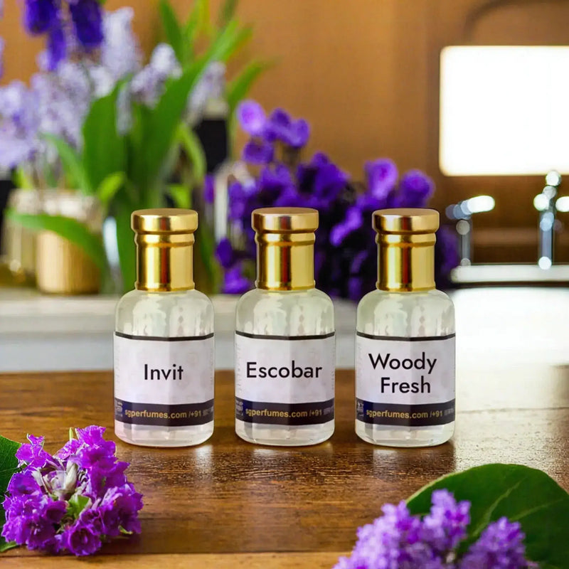 Invit, Escobar, Woody Fresh - 12ml each (French Attars Set)