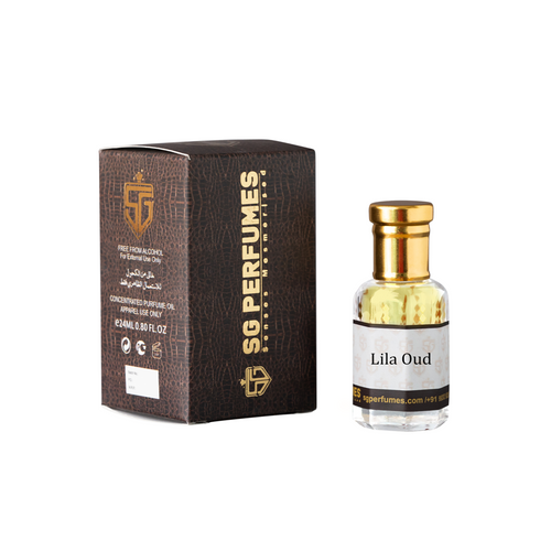 Lila Oud Attar Bottle with Box