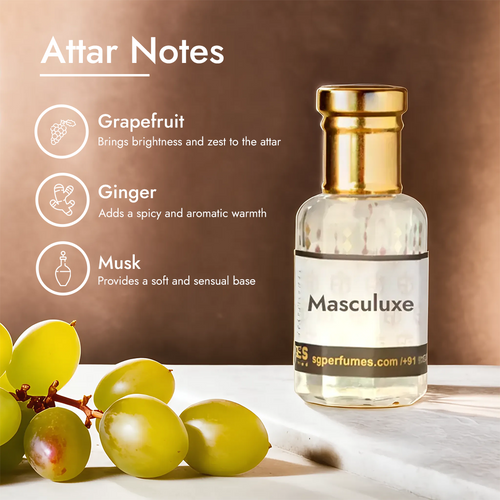 Masculuxe  Attar Bottle and Notes