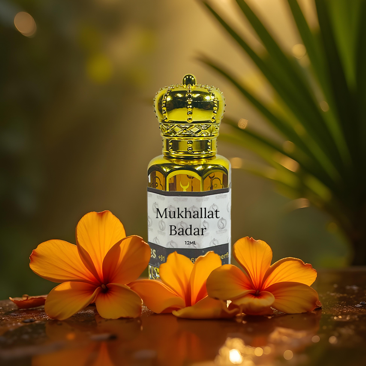 3 pcs Arabic Attar Set Mukhallath, Mukhallath H, Mukhallat Badar 12ml Each