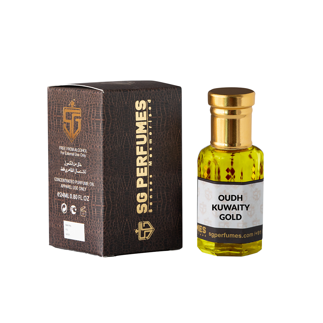 Oudh Kuwaity Gold Attar & Box