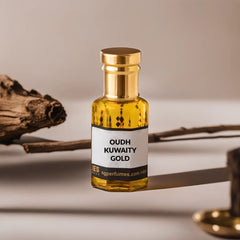 Oudh Kuwaity Gold Attar Bottle