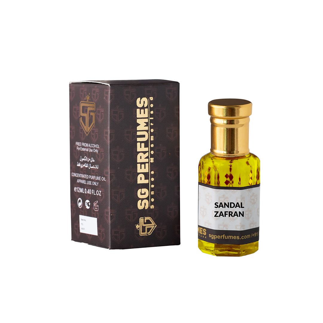 Sandal Zafran Attar Bottle & Box