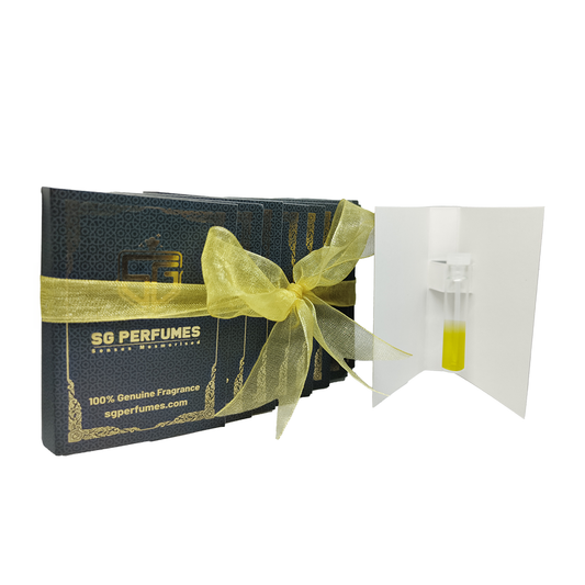 Mystique French Set of 10 in beautiful Box with sample Attar with white background
