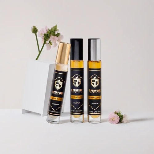 3 Pcs Luxury Roll on Parfum Set Oud Paradiso, Paris Love and Tobaclove